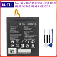แบตเตอรี่ BL-T34 For LG V30 V30+ V30 Plus V30plus V30A H930 H932 LS998 BL T34 Bateria 3155mAh เครื่
