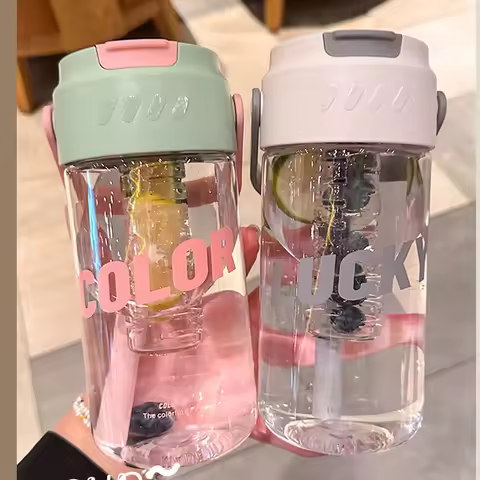 Water Cup, Straw Cup, Accompanying Cup, Summer Large Capacity Straw Water Cup, Outdoor Portable Larg