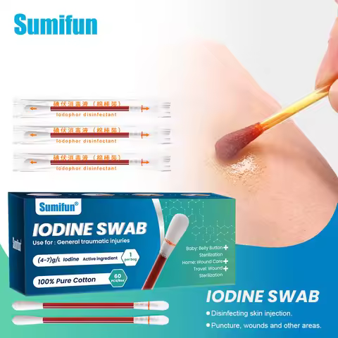 60-300Pcs Sumifun Lodine Swab Medical Alcohol Disinfection Disposable Sterilized Emergency Stick Ant
