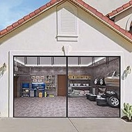 PIGETALE Garage Door Screen for 2 Car 16x7FT, Magnetic Closure Heavy Duty Garage Screen Doors Hands