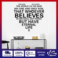 Heart Shape Wall Sticker Bible Verse Wall Decals Bible Verse Waterproof Self Adhesive DIY Wallpaper