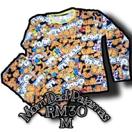 🌈Thr3e Sisters🌈🐱Garfield Mom Dad Pajamas set Tag M in black orange