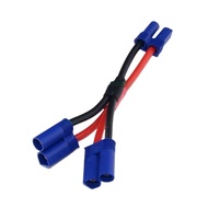 EC2 EC3 Parallel Cable 1 Female 2 Male Splitter 14AWG Silicone Wire RC Drone Car Boat Connector