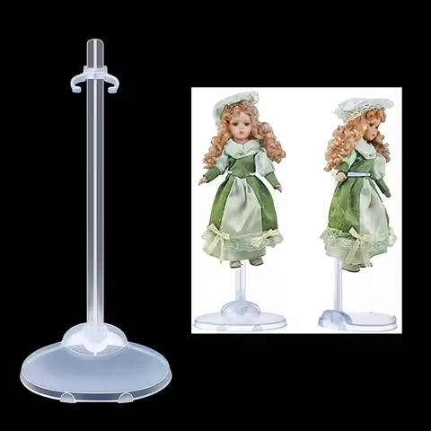 5Pcs Dolls Display Stand Holder For 30cm Dolls White Transparent Model Support Frame Prop Up Girl Do
