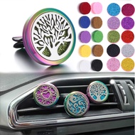 Colorful Aromatherapy Jewelry Car Perfume Diffuser Air Freshener Car Clip Aroma Essential Oil Diffuser Necklace Locket Pendants