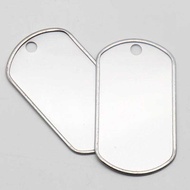 20Pcs Plate Stainless Steel Army Identity Tag Necklace Personality necklace Dog ID Tags for Men Pend