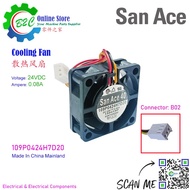 San Ace 109P0424H7D20 40x40mm T15mm Sanyo Denki Cooling Fan Fanuc Servo Amp Unit DC24V 0.08A 三洋 发那科 