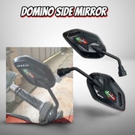 MOTORCYCLE DOMINO BLACK SIDE MIRROR | SHORT STEM  COD FOR KYMCO KRV 175-180