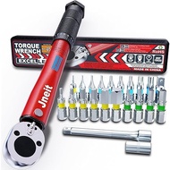 Jneit Torque Wrench Bicycle 6.35mm 1/4" 2 24Nm Preset Type Tekiku Set 23-Piece Bit Socket
