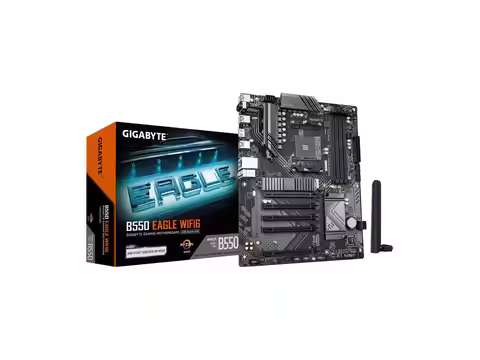GIGABYTE B550 EAGLE WIFI6 Motherboard, Supports AMD AM4 Ryzen 5000 Processors, ATX, DDR4, 2x M.2, PC