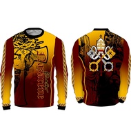 Black Nazarene Longsleeves Sublimation NAZ01 3D Cycling Jersey Sportswear Long Sleeve Size