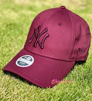 New Era Cap帽 女裝 棒球帽酒紅色防曬NY繡字 women cap