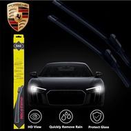 1 Pair Premium Boneless Silicone Wiper for Porsche Cayenne/Macan/718 Boxster/Cayman/911 Classic