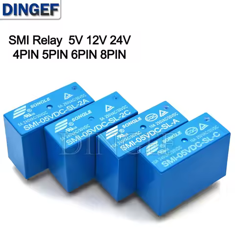 1PCS Power relays SMI-05VDC-SL-A SMI-24VDC-SL-C SMI-05VDC-SL-2A Relay 5V 12V 24V 4PIN 5PIN 6PIN 8PIN