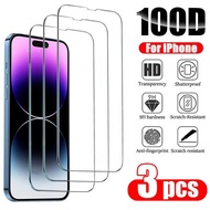 3PCS Tempered Glass for iPhone 14 Pro Max 14 Plus 14Pro Screen Protector for iPhone 13 15 12 11 Pro Max 12Mini 13 Mini Glass