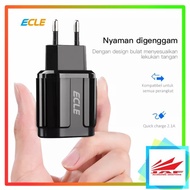 ECLE Adaptor Charger 3 USB Port Fast Charge Quick Charge