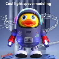 TWINKLE1 Dancing Astronaut Duck Toy, Interactive Sound And Light Electric Dance Space Duck, Swinging