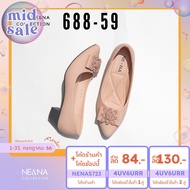 รองเท้าเเฟชั่นผู้หญิงเเบบคัชชูส้นเตี้ย No. 688-59 NE&amp;NA Collection Shoes เทา 40EU
