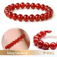MERAH Original Red Jade Stone Bracelet Red Jade
