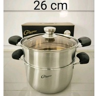 Calypso Multipurpose stainless soup steamer Pot 26cm