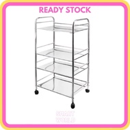 # 4 TIER  STAINLESS STEEL MULTI PURPOSE TROLLEY RACK WITH ROLLER