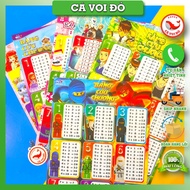 A4 multiplication table addition, subtraction, multiplication and division - random sample