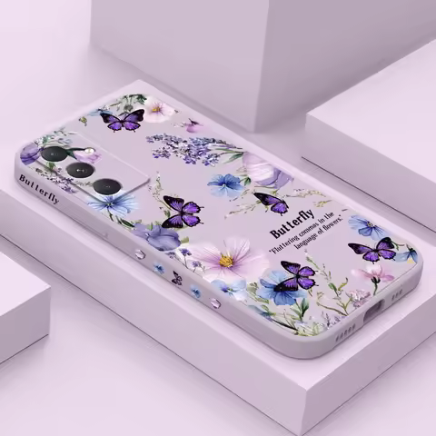 Purple Butterflies Fly Phone Case For Samsung Galaxy A56 A36 A26 A16 A06 A17 A07 A55 A35 A25 A15 A05