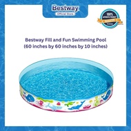 Bestway Fill and Fun Swimming Pool (60 inches x 60 inches x 10 inches) Kolam Mandi Budak Kolam Renan