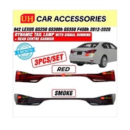 LEXUS GS250 GS300H GS350 F450H 2012 - 2020 DYNAMIC TAIL LAMP WITH SIGNAL RUNNING + REAR CENTRE GARNI
