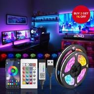 5V RGB LED Light Strip, 1-20 Meters, USB Bluetooth APP Control, TV Wall Decor Lighting  Jalur Lampu 