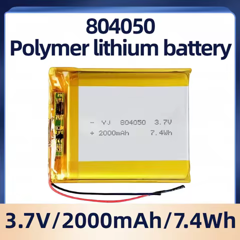 804050 3.7V 2000mAh High Capacity Rechargeable Lithium Polymer Battery 103450 602035 803030 523450 f