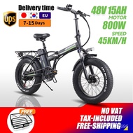 ⓂBicycles bike electric bicycle 800w 48V15ah lithium battery 4.0 fatire Mountain ebike fatbike folding adult Bikes 20inc