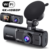 1 . 17cm 4 K+0 8P Front Dual Lens Infrared Night Vision HD Driving Recorder
