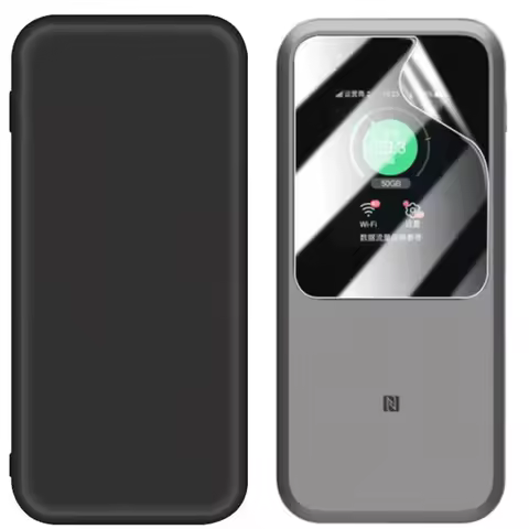 2-in-1 Soft Film+Silicone Cover For ZTE U50 Pro MU5120 Portable WiFi 5G Case Non-tempered Hydraulic 