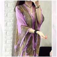 **ReadyStock Womens Top Scarf Silk Batik Shawl Baju【G15】