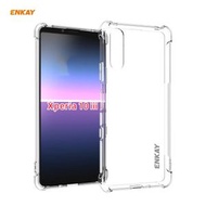 全城熱賣 - 適用於 索尼 Xperia 10 III ENKAY Hat-Prince 透明防摔系列 四角加厚帶防滑條透明TPU手機防摔保護殼