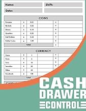 Cash Drawer Control: Cash Drawer Tracker Logbook | Save Money Organizer Register | Safe Currency Acc