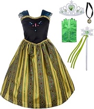 Lito Angels Princess Anna Coronation Dress Costume with Accessories for Toddler Girls, Size 4-5 Year