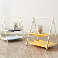 Cat Swing Hammock/solid Wood Double-layer Pet Rocking Bed/cat and Dog Rocking Bed/cat Swing Toy Hamm