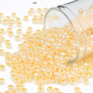 10g TOHO Round Seed Beads Japanese Seed Beads Ceylon Custard 8/0 3mm Hole: 1mm about 222pcs/10g