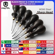 WUTA Leather Edge Beveler PRO Skiving Craft Work Tools M390 Die Steel Ebony Handle Cutter Edger Crea