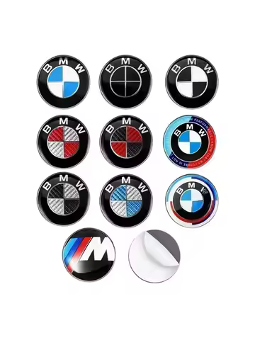 45mm 50th Anniversary Edition Car Steering Wheel Badge Emblem Sticker for BMW E36 E39 E87 E60 E46 E5