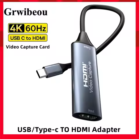 4K USB 3.0 Video Capture Card USB/Type-c to HDMI-compatible Game Grabber Record ms2130 for Switch PC