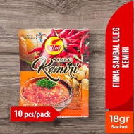 Sambal Uleg Kemiri Finna (Pack) - 10 Sachet - Kedelai, Botol, Masakan, Kecap, Ayam, Saus, Makanan, M