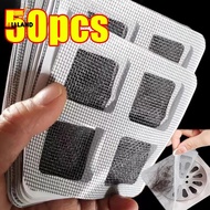 10/30/50Pcs Disposable Hair Drain Catcher Mesh - Anti-blocking Filter Floor Drains Sticker  - Kitche