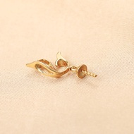 Jinmi 18K Gold Inlaid Diamond Seawater Pearl Necklace Colorful Gold au750 Necklace Pendant Empty Hol