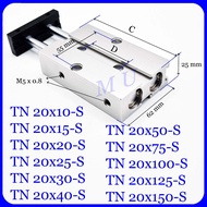 Biaxial Cylinder, TN20x10, 20x15, 20x20, 20x25, 20x30, 20x40, 20x50, 20x75, 20x100, 20x125, 20x150