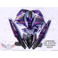 YAMAHA LC135 V2 V3 V4 Exciter Body cover set with strike Stripe (tanam sticker) body kit LC Coverset