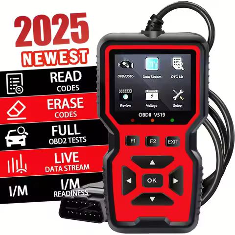 2024 V519 Professional Obd2 Scanner - USB Powered Car Diagnostic Tool with Real-Time Datastream, Ful