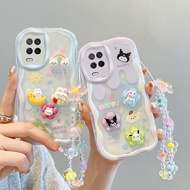Suitable for oppo a54 a94 4G reno 5F f19 pro reno 5 lite Phone Case Shockproof Soft Case Cartoon Cute New Design with Mobile Phone Hanging Chain